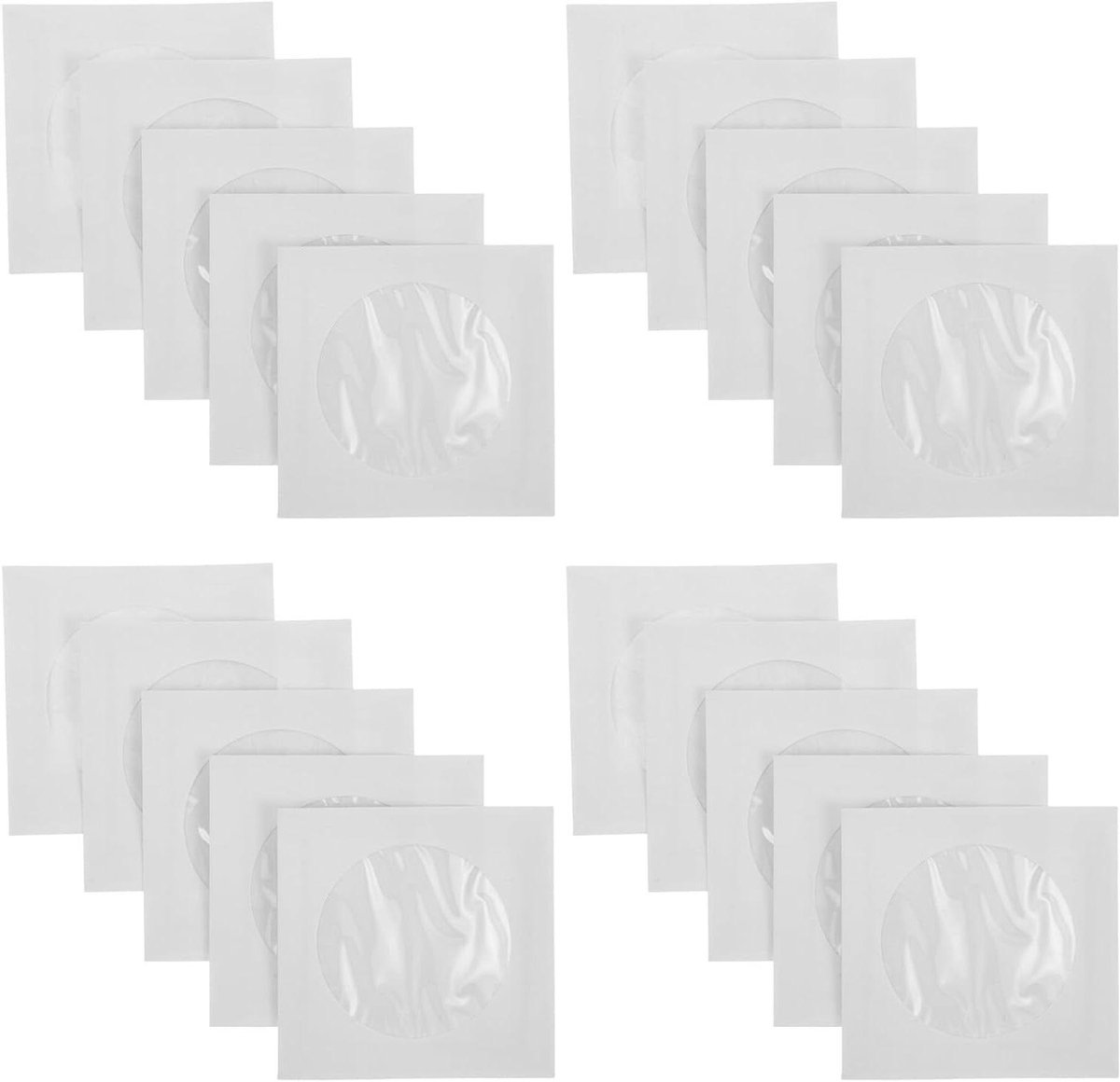 Cd-hoesjes - Mini opbergers - Cd's organiseren - Effectieve stofbescherming - 100 stuks - Wit