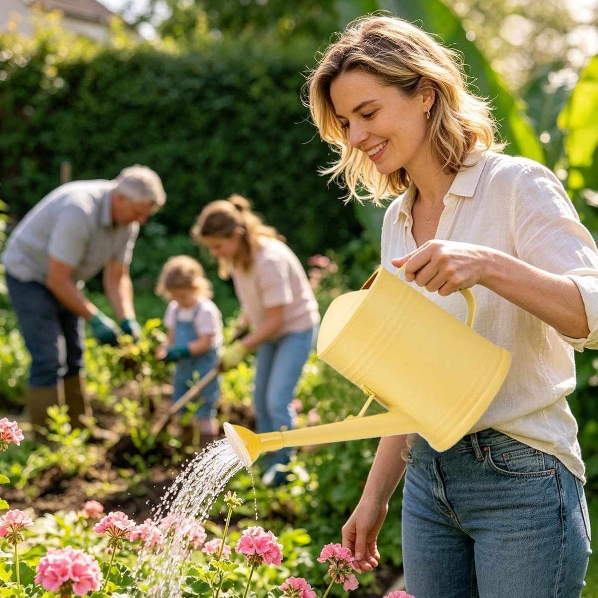 Tuingieter 2 liter - Planten watergever - Planten verzorgen - Lange uitloop - 2 liter - Geel