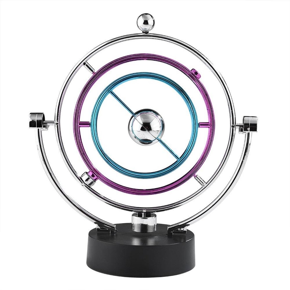 Allecto - Kinetisch Kunstwerk - Elektronische Swing Ball - Desk Toy - voor Wetenschap - Decoratie - Beweging - Uniek cadeau - Geschikt voor Bureau ...