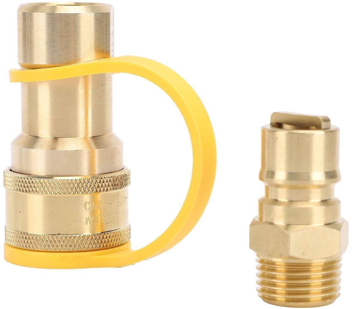 SnelShoppen - 1/2 Inch Gas Slang Koppeling, Messing Gas Slang Koppeling Adapter Set voor Motorhome en Trailer, Premium Sealing Ring voor Veiligheid, S