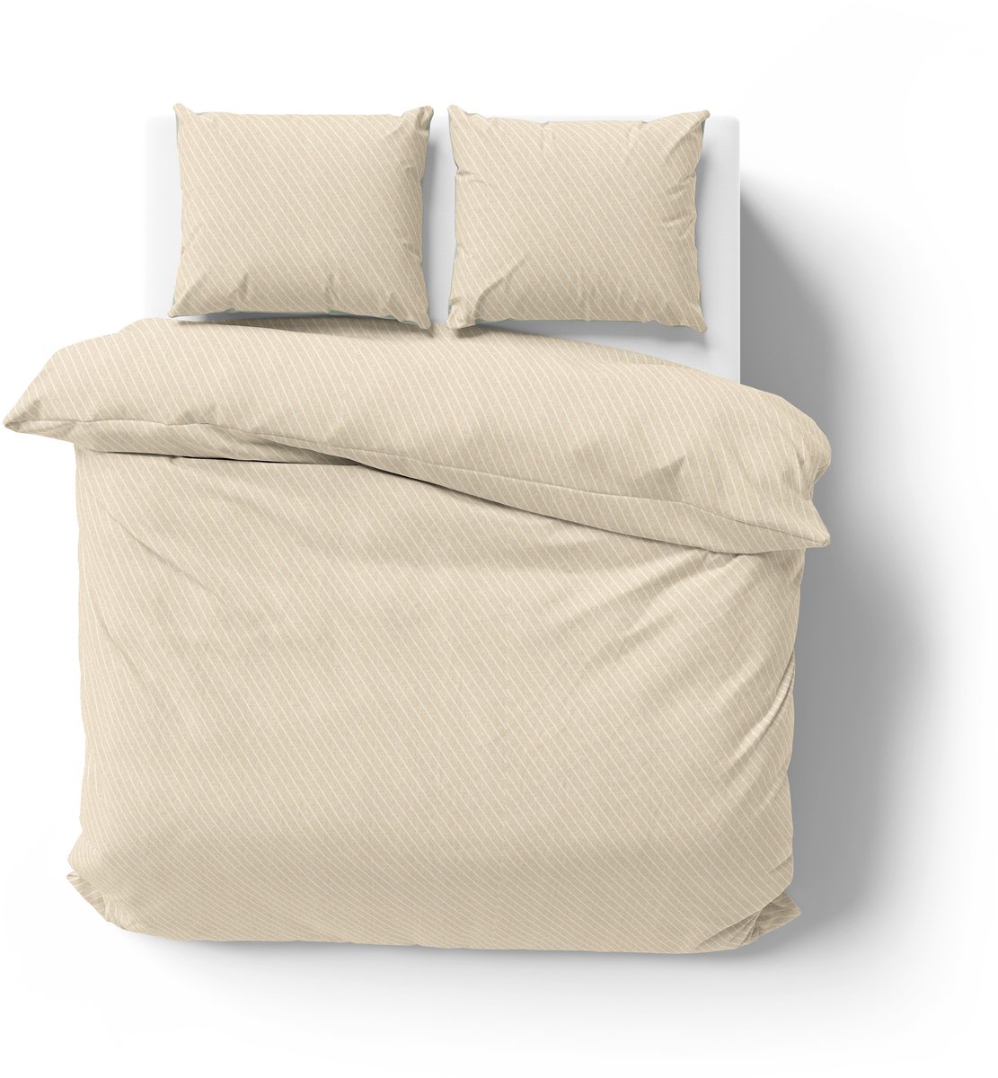 Dekbedovertrek 100% Katoen Premium - 240 x 260 cm - Extra breed - Jeans Beige