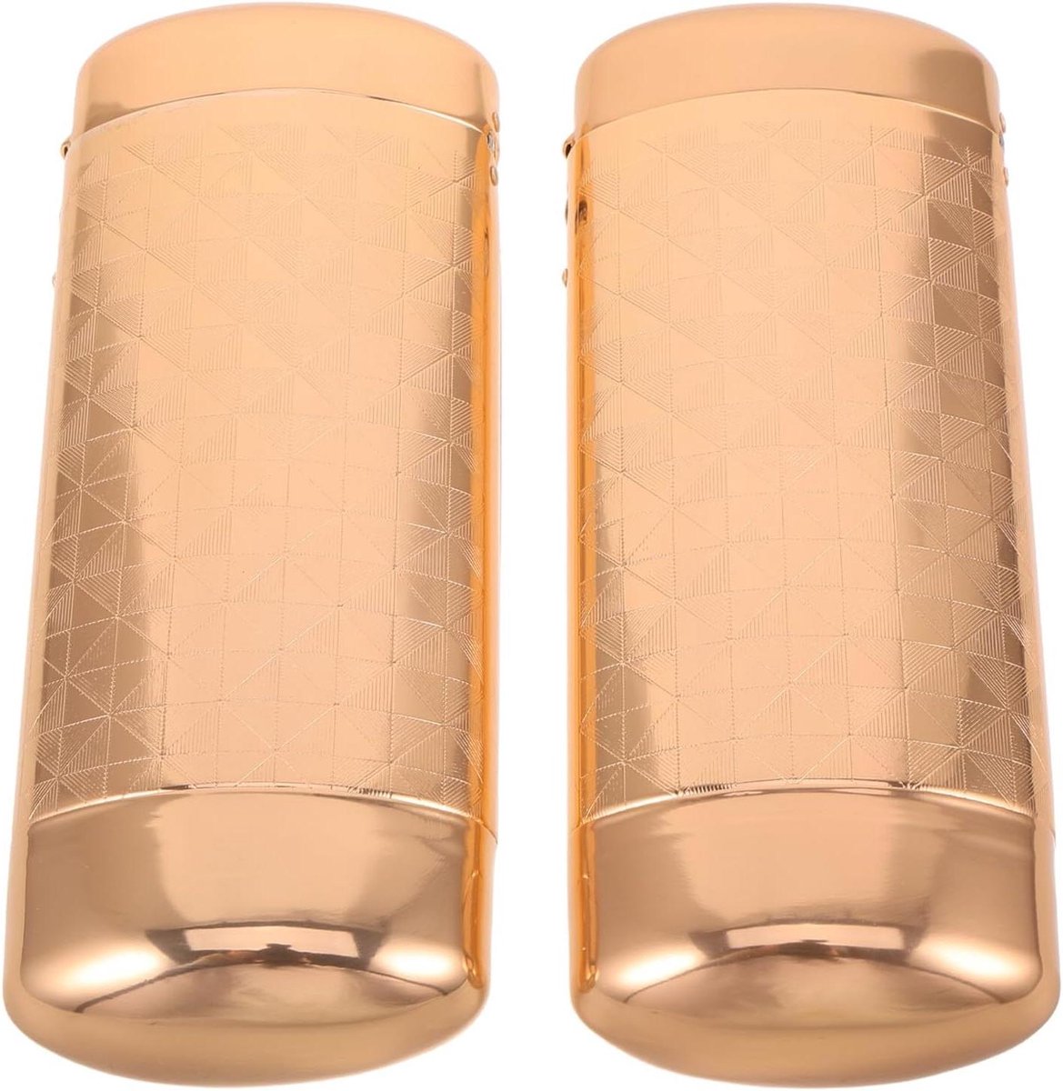 Brillenetui Set - Beschermhoes Glazen - Veilig Opbergen - Schokbestendig Aluminium - 2 Stuks - Goud