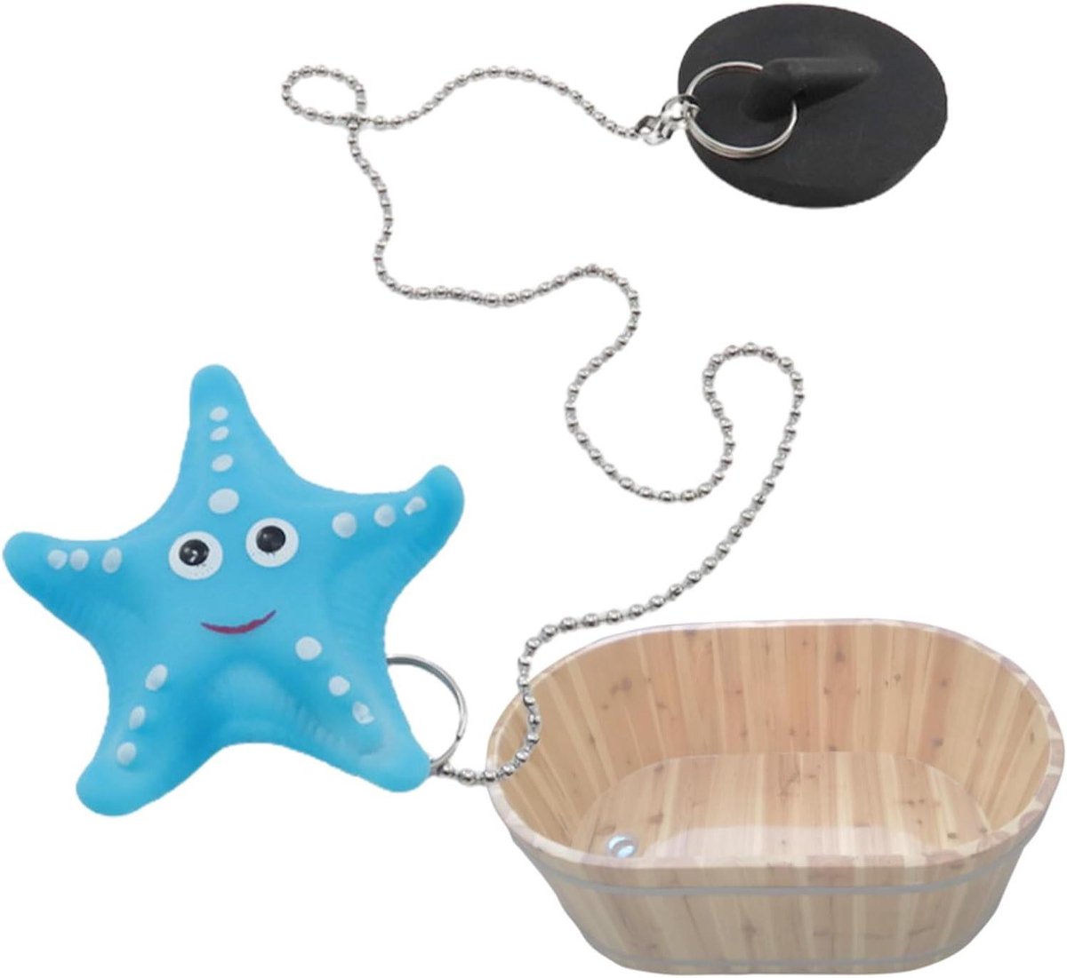 Badstopper met Ketting - Afvoerstop Bad - Water Dicht Houden - Grappig Cartoon Design - 42-45 mm - Multicolor