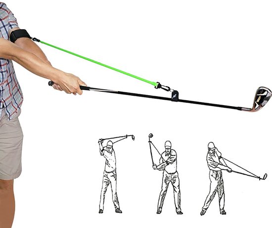 Allecto - Golf Swing Trainer - Flexibel en Duurzaam - Ideaal voor Thuisgebruik - Rubber Golf Swing Touw - Geschikt voor Alle Golfers - 27,8 x 19,3 ... van Merkloos — afbeelding 3