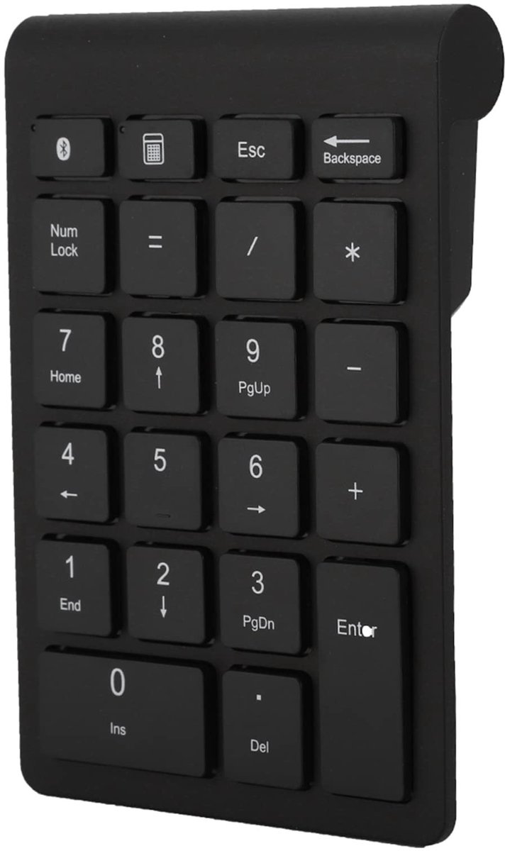 Allecto - Draadloos Toetsenbord - Ergonomisch Ontwerp - Ultra-dun - Bluetooth 5.0 - 22 Toetsen - Compatibel met Android, Windows en Mac OS