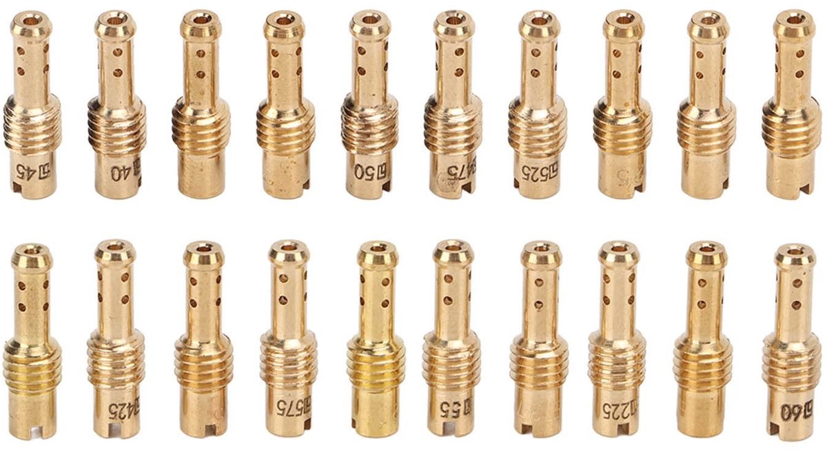 Allecto - Carburetor Slow Pilot Jet Kit - Vervangingen voor TM TMX Carbs - 20 Stuks - Hoogwaardige Metalen Onderdelen - Geschikt voor Motorfiets - ...