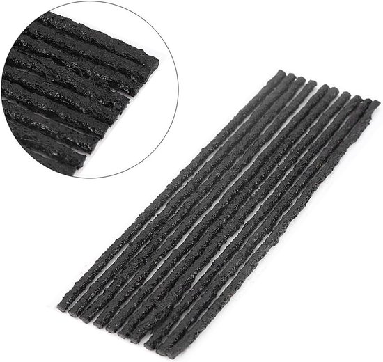 Reparatiestrips banden - Lekvrije reparatie - Band repareren - Zonder lijm - 50 stuks - Zwart — afbeelding 5