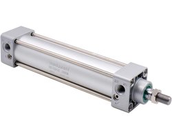 Pneumatische Cilinder - Dubbelwerkend - Industriële Automatisering - Enkele Stang - 40x150mm - Zilver