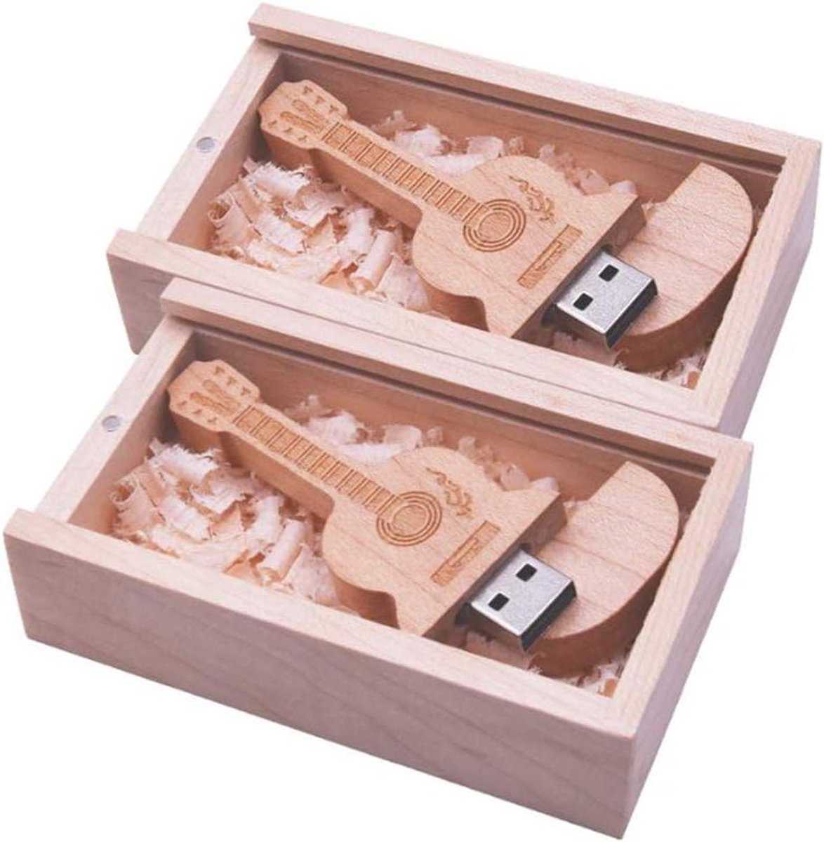 Houten USB Sticks - Geheugenstick Set - Bestanden Opslaan - Uniek Hout Design - 32 GB - Bruin