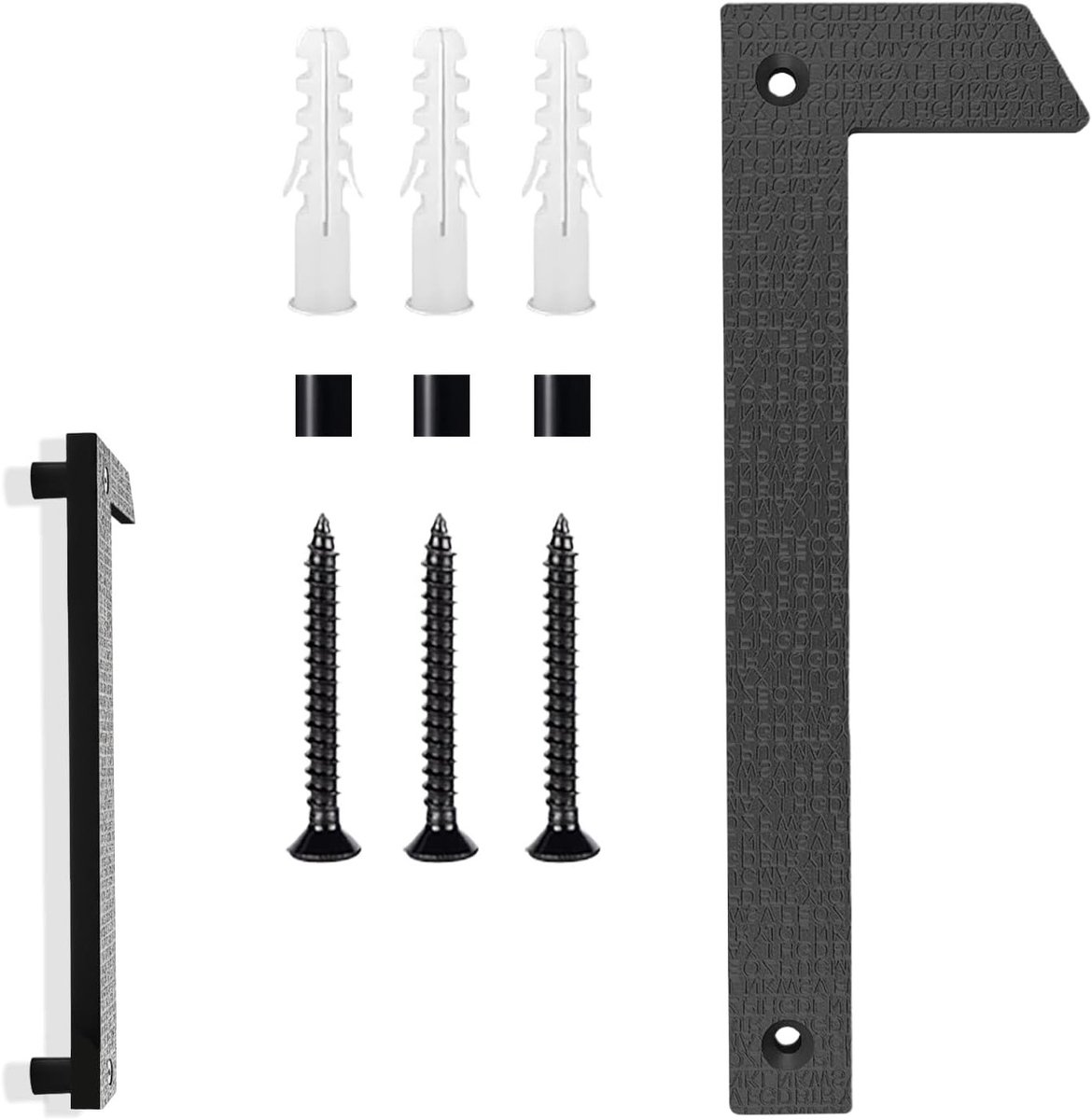 Huisnummers 25 cm hoog - modern zwart plastic - drijvend ontwerp - zichtbaar vanaf afstand - ShopVlot