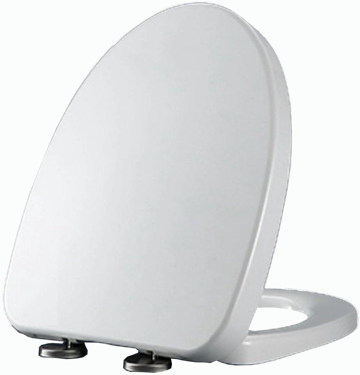 Toiletdeksel verdikt - Toiletbril zitting - Badkamer comfort - Softclose functie - V-vorm 46x37cm - Wit