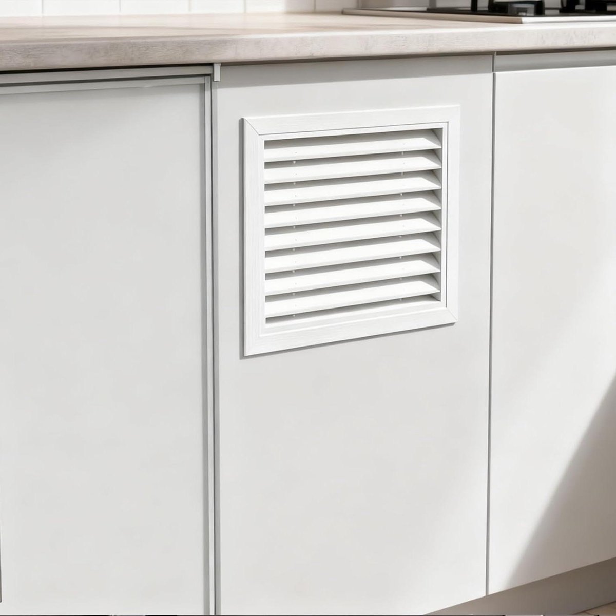 Ventilatierooster - Dubbelzijdig rooster - Luchtcirculatie verbeteren - Verstelbare afmetingen - Minimaal 3cm dikte - Aluminium