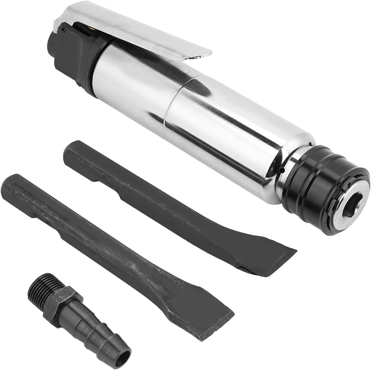Pneumatische Schop - Luchtbeitel Hamer - Beton Bewerken - Versterkte Cilinder - 13cm - Zilver