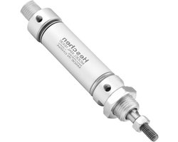 Luchtcilinder - Pneumatische cilinder - Industriële automatisering - Dubbelwerkend ontwerp - 16mm boring 30mm slag - Zilverkleurig