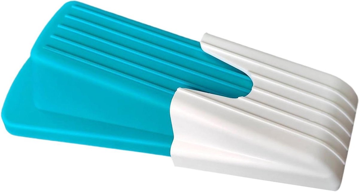 Deurhoek Stopper - Vloeranker Hoek - Deuren Stabiliseren - Antislip Rubber - 12.2 cm Lengte - Blauw