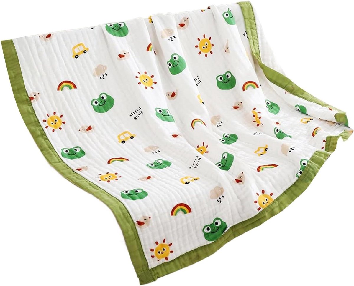Gaasdeken Cartoon - Lichte deken - Babykamer decoratie - 6-laags gaas - 110 x 110 cm - Meerdere kleuren