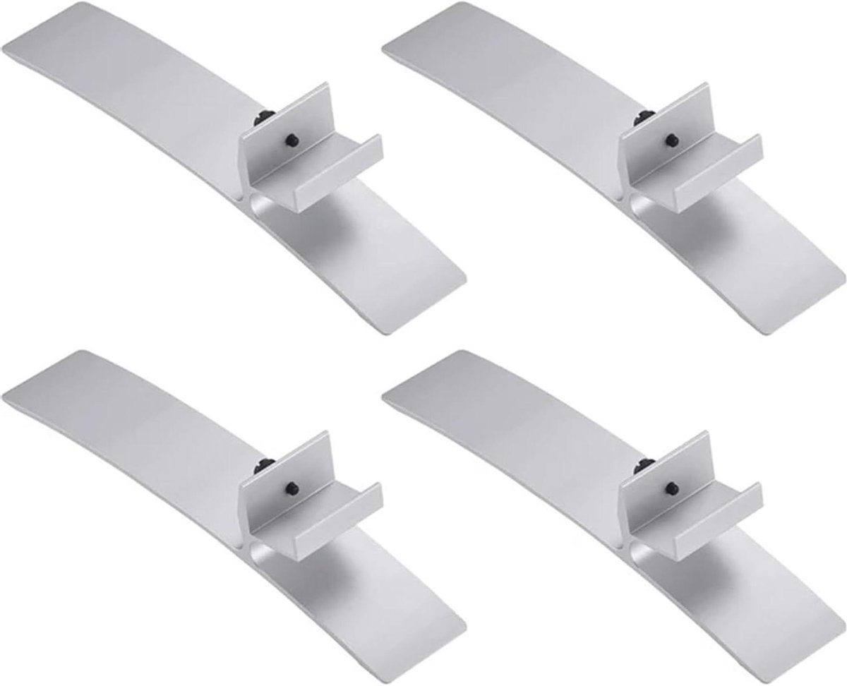 Verwarming Paneel Houder - Paneel Steun - Verwarming Plaatsen - Verstelbare Hoogte - 4 Stuks - Zilver