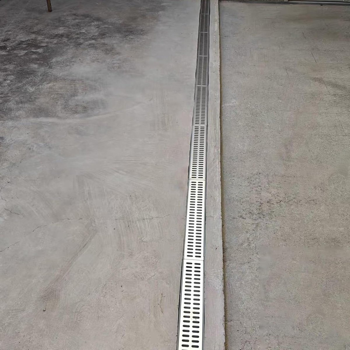 Afvoerrooster RVS - Watergoot Afdekking - Oprit Waterdicht - Hars Bodem - 60x10x4cm - Zilver