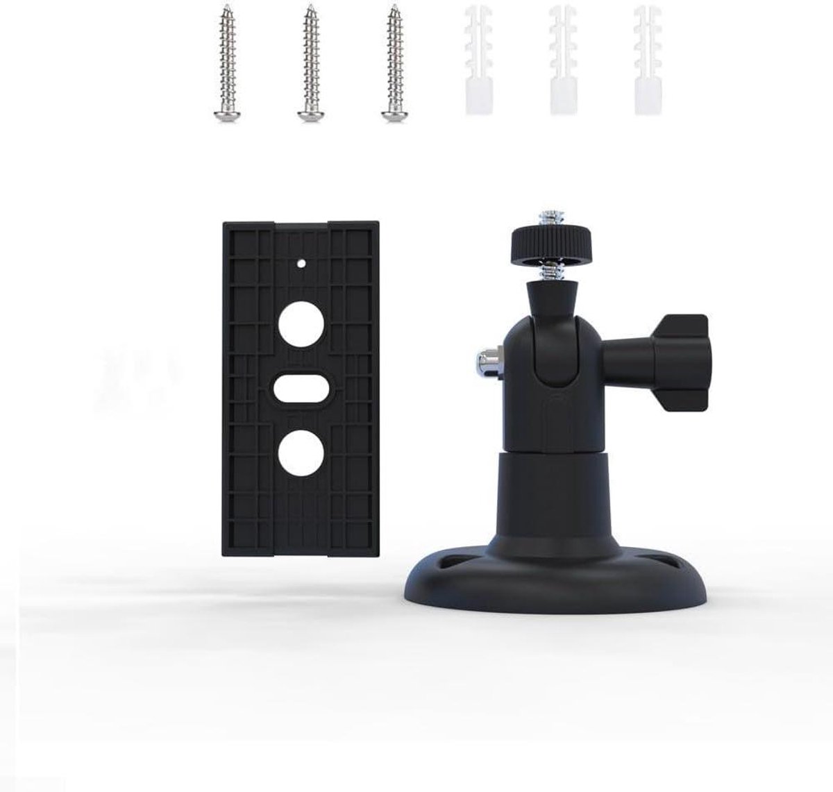 Wandhouder Camera - Bevestiging Beugel - Beveiliging Thuis - 360 Graden Verstelbaar - 88 x 68 mm - Zwart