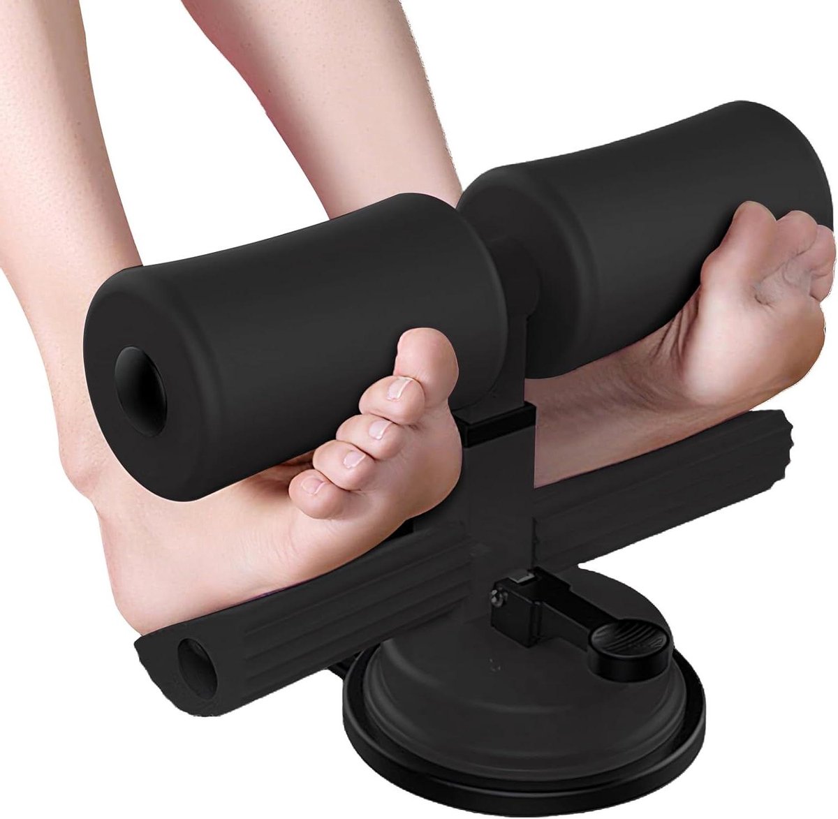 Buikspier trainer - Sit up bar - Buikspieren trainen - Sterke zuignapbasis - 26 x 16 cm - Zwart