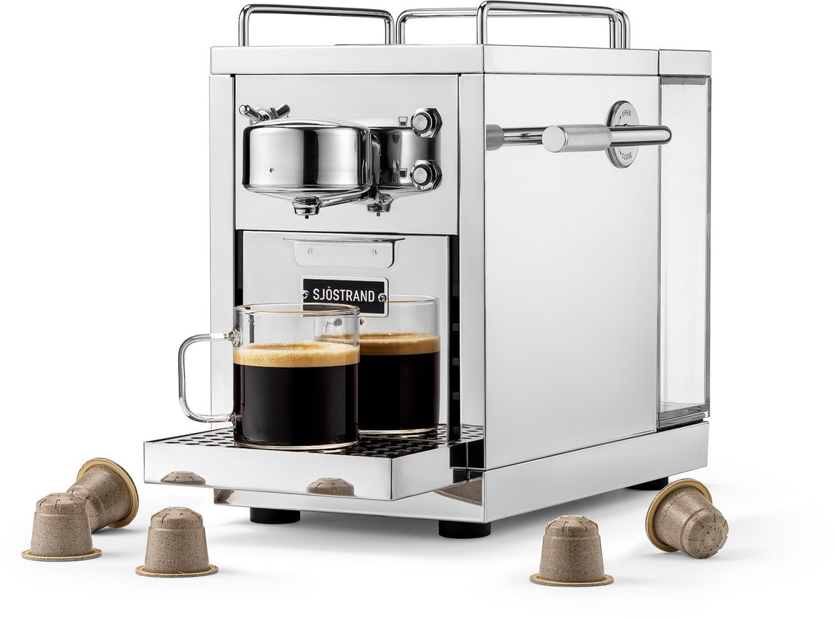 Sjöstrand The Original 2.0 - Espresso Capsule Machine - Steel - Zilver