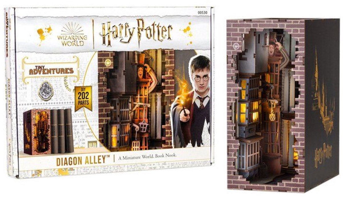 Revell Modelbouwpakket Houten Book Nook - 00530 Tiny Adventures - Harry Potter -Diagon Alley - 18x11x23cm — afbeelding 3