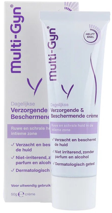 Multi-Gyn CalmingCream Verzorgende & Beschermende crème 50 g - Intieme verzorging voor directe verlichting van jeuk en irritatie, Vaginale crème voor kalmerend effect, tegen droge huid, klinisch bewezen, voor dagelijks en uitwendig gebruik