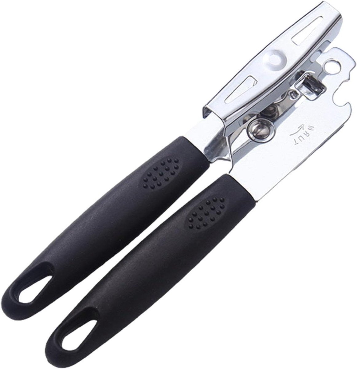 Handmatige Blikopener - Keuken Gadget - Blikjes Openen - Draaibare Handgreep - 65 cm - Zwart