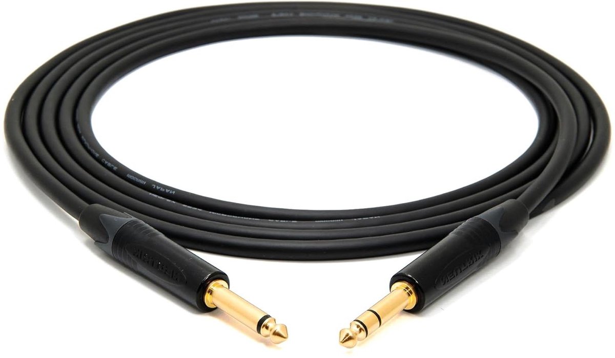 Audiokabel - Signaalkabel - Muziekoverdracht - Vieraderige constructie - 7 meter - Goud