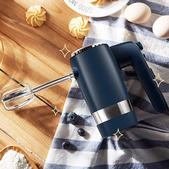 Elektrische Handmixer - Keukenmachine Klopper - Bakken en Koken - 10 Snelheden Turbo - 300 Watt - Wit — afbeelding 2