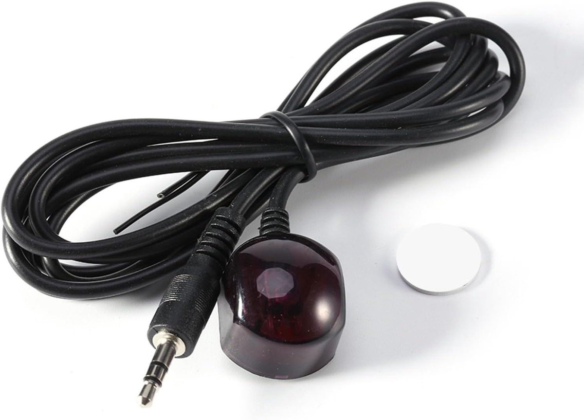 IR ontvanger verlengkabel - Signaalversterker - Apparaatbediening uit afstand - Plug-and-play installatie - 1.5 meter kabel - Zwart