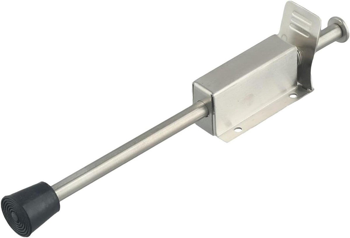 Deurstopper RVS - Voetbediend - Deuren Open Houden - Praktisch Voetpedaal - 250 mm - Zilverkleurig
