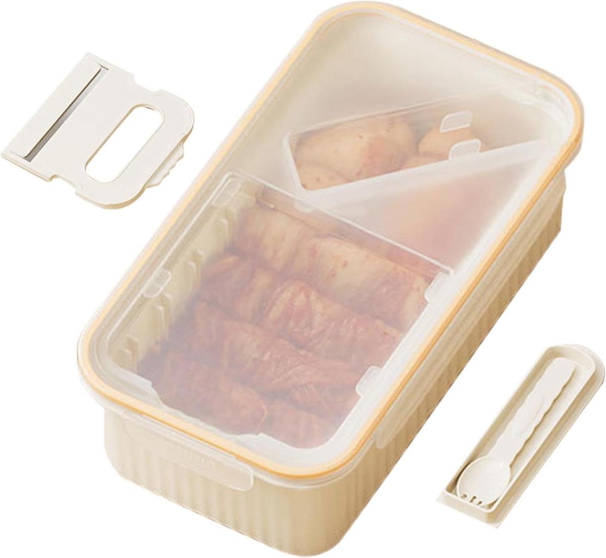 Voedselcontainer Koelkast - Bewaarbakjes Opslag - Voedsel Bewaren - Afneembare Antislip Bodem - 334 cm Lengte - Transparant
