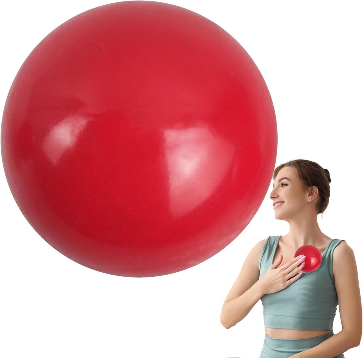 Spiermassagerol - Massagebal diepe weefsels - Spierontspanning - Gepatenteerde drukspreiding - 12 cm - Rood