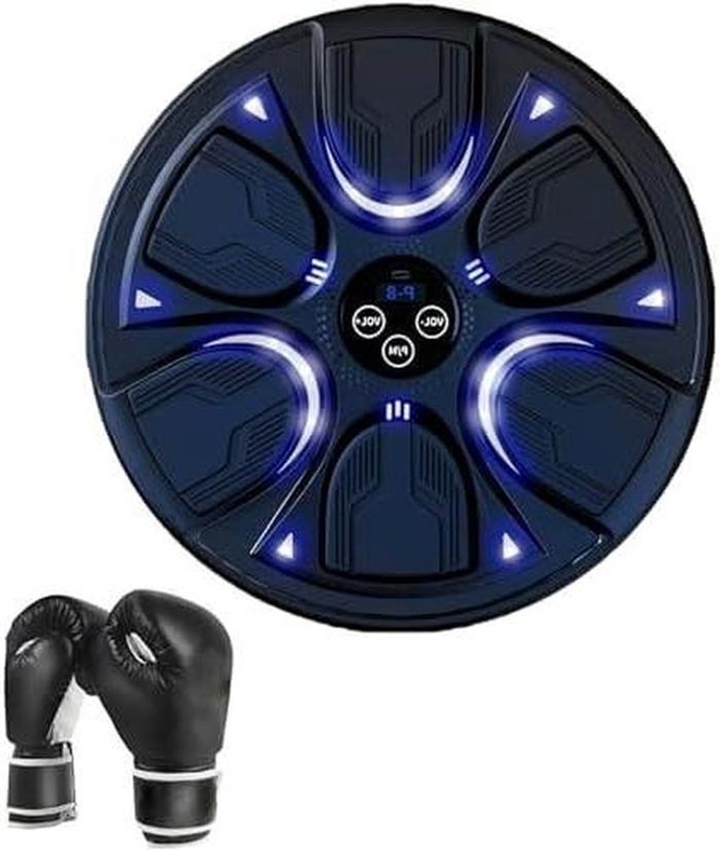 Muziek Boksmachine - Fitness Doel - Stress Verlichten - Bluetooth Verlichting - 43 x 43 cm - Zwart