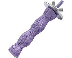 Vogel Zitstok - Parkieten Kooi Speelstok - Poot Verzorging - Natuurlijke Hars Constructie - 12 cm Lengte - Paars