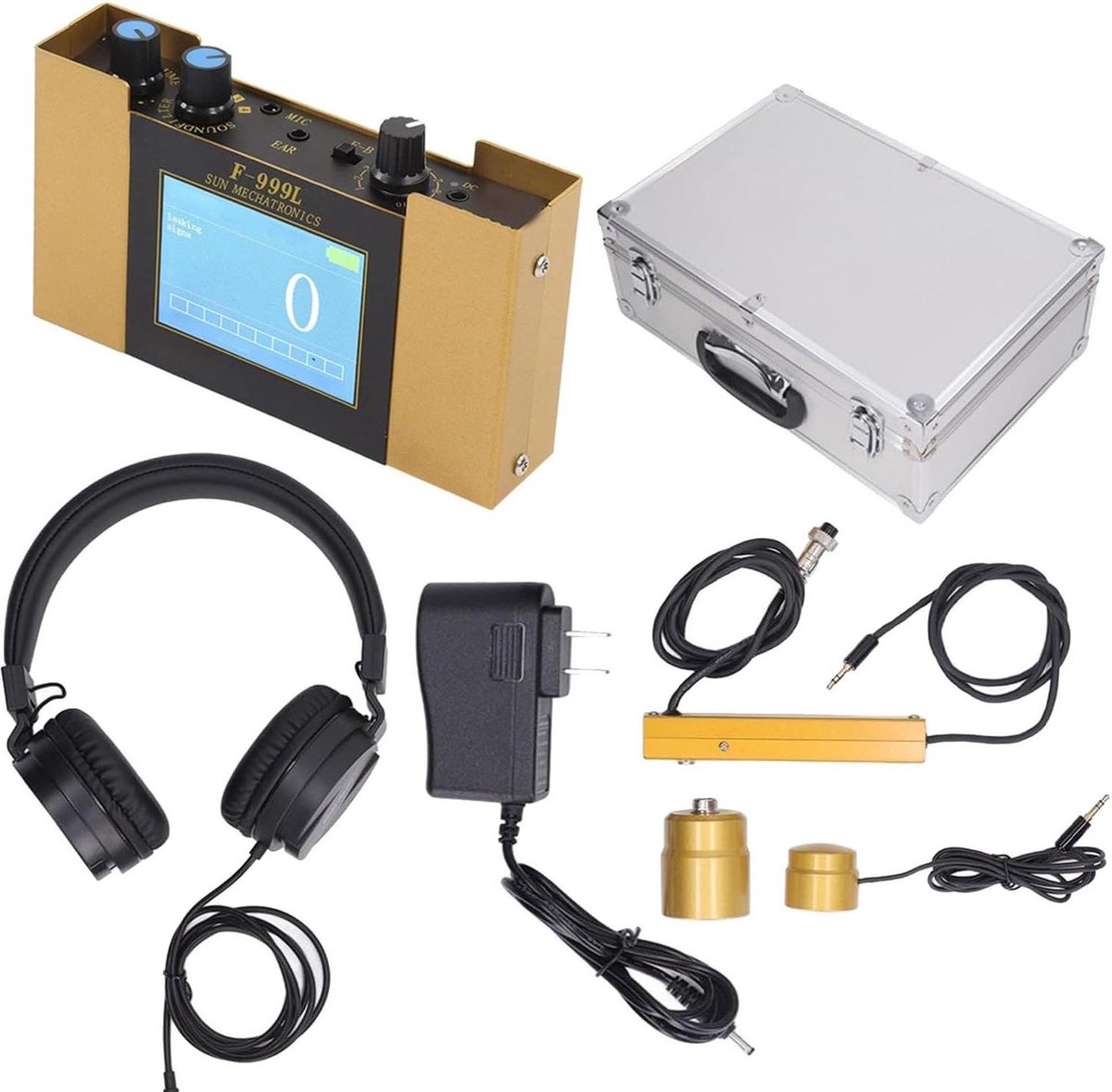 Waterlekdetector - Lekzoeker Pijpleiding - Lekken Opspeuren - Geluidsversterking Met Headset - 4 Frequentie Instellingen - Zwart