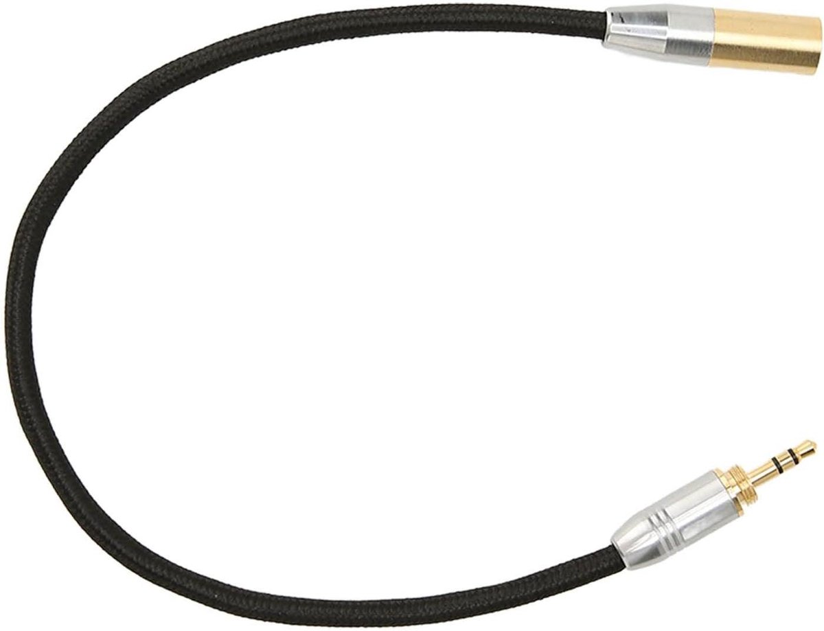Adapterkabel - Audio kabel - Geluid Verbinding - Vergulde Stekkers - 35mm naar Mini XLR - Zwart