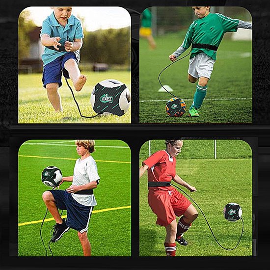 Voetbal Trainer - Traptechniek Heupriem - Voetbalvaardigheden Verbeteren - Automatisch Terugspeelmechanisme - Voor 3-5 Voetballen - Enkel kenmerk — afbeelding 4