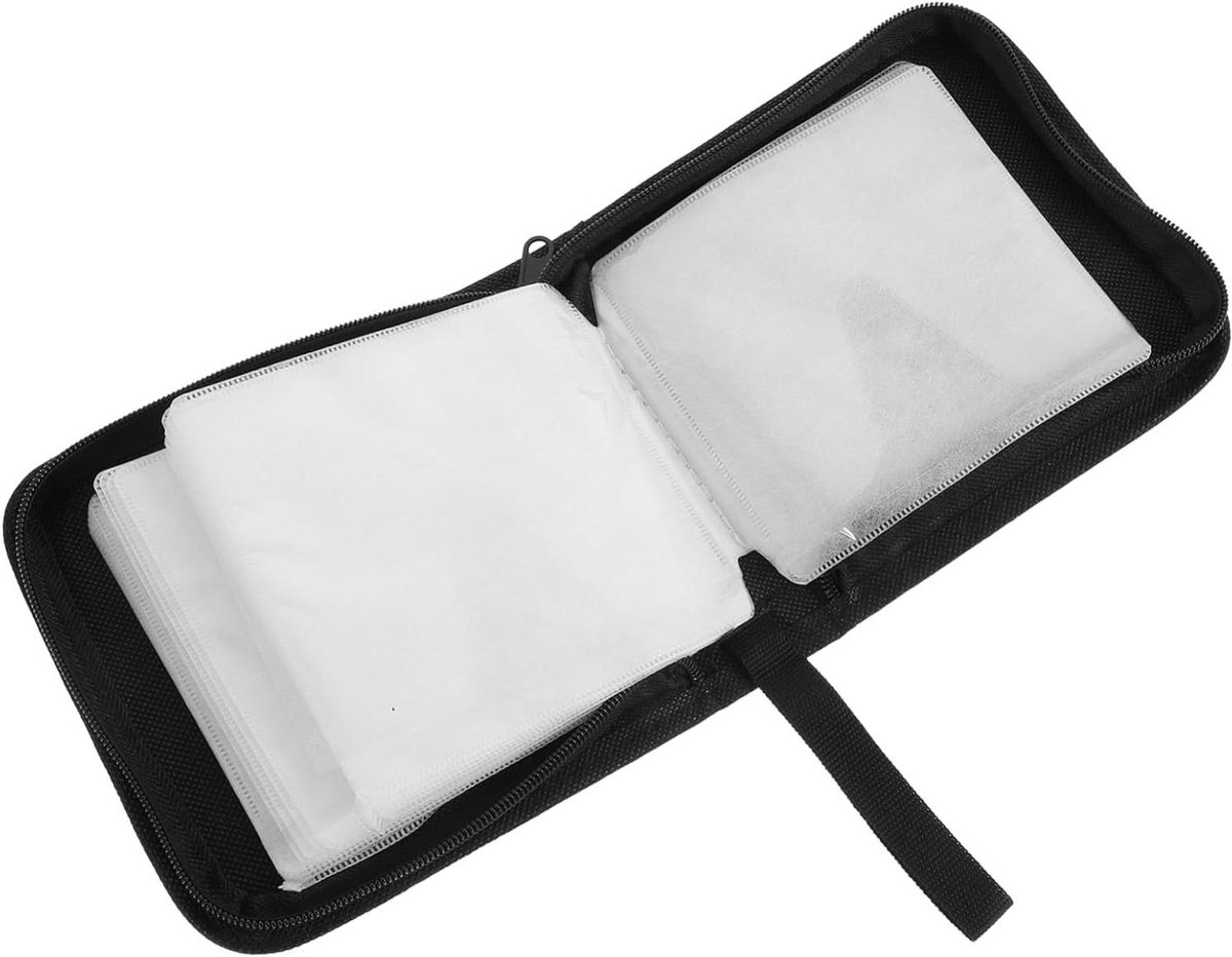 Cd Dvd Hoesjes - Schijf Opbergtas - Media Opslag - Grote Capaciteit - 16 cm breed - Donkerrood