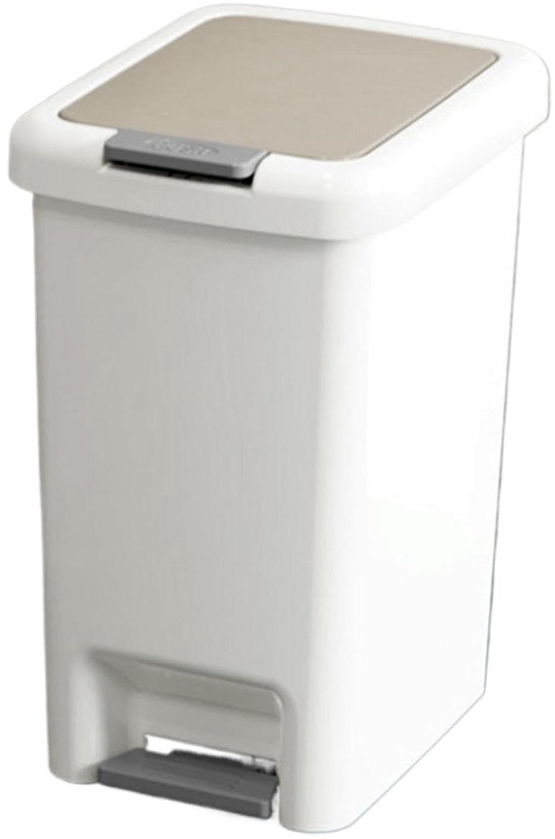 Badkamer prullenbak - Afvalbak deksel - Afval scheiden - Soft close deksel - 10 liter - Wit