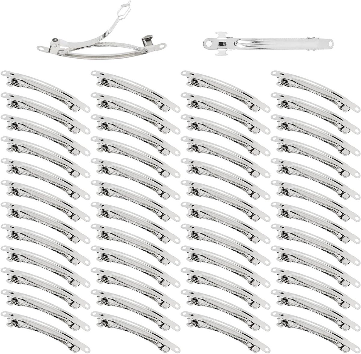 Haarspeldjes - Metaal Clips - Haar Styling - Set van 50 - 8cm - Zilver