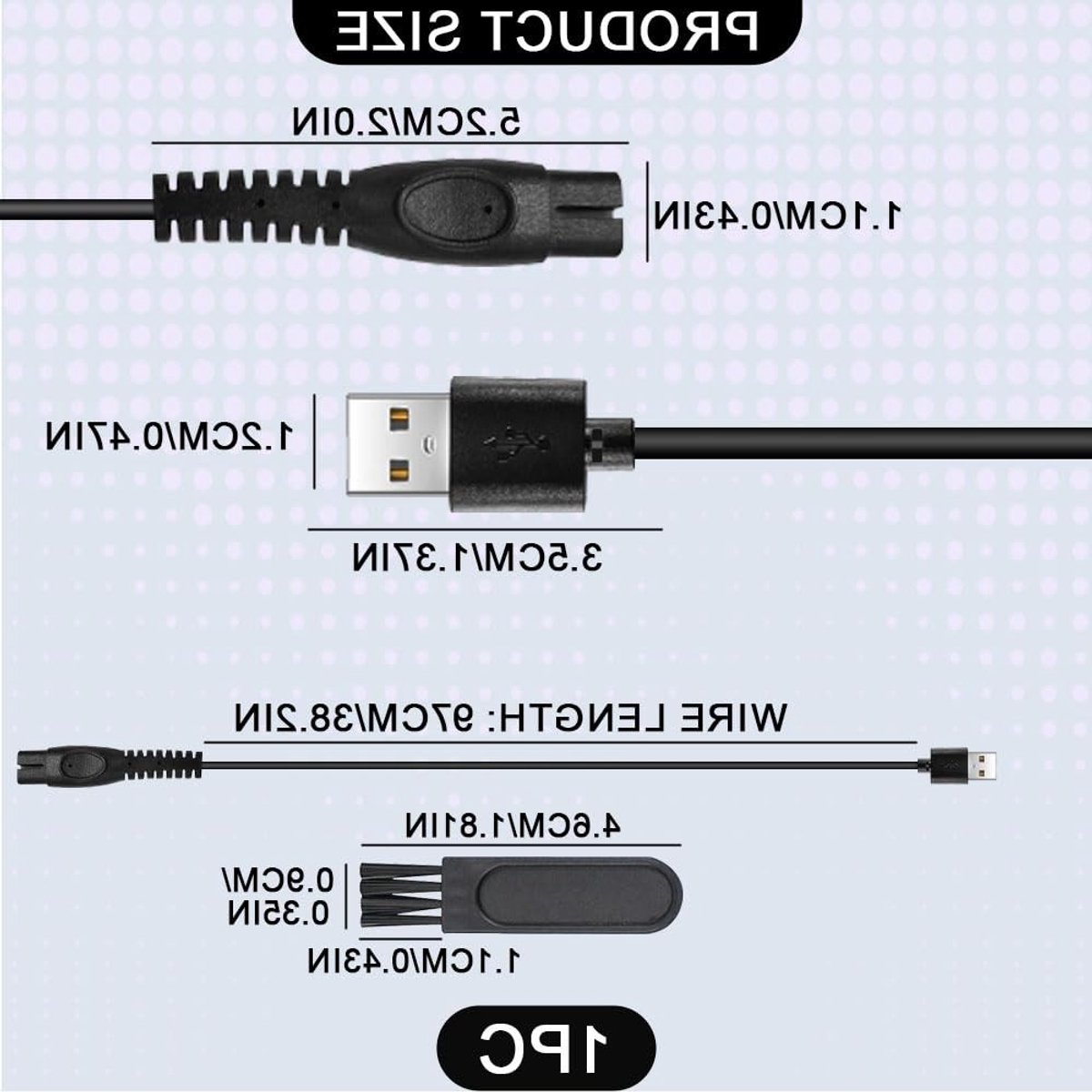 Vervangende 5V USB Oplaadkabel voor One Blade en Scheerapparaten - Compatibel met QP1924, QP2734, QP2724, QP2824, QP2834, MG5910 en meer - Ideaal voor Thuisgebruik en Reizen