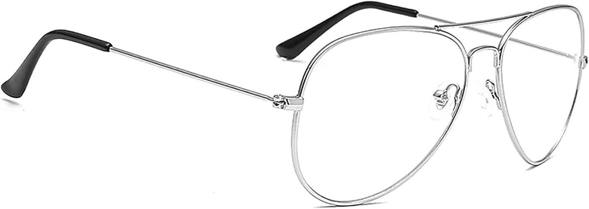 Aviator Bril - Blauwe Glazen - Scherm Tijd - Anti Reflectie Coating - Zero Energy - Blauw