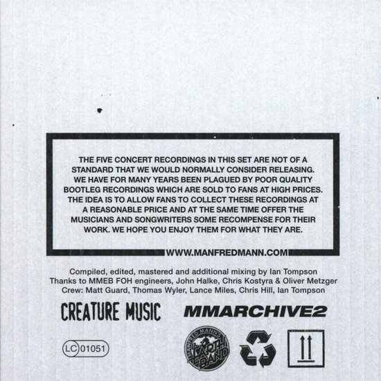 Muziek Archief - Live Opnames - Muziek Luisteren - Vijf Discs - 5 Disks - Niet gespecificeerd