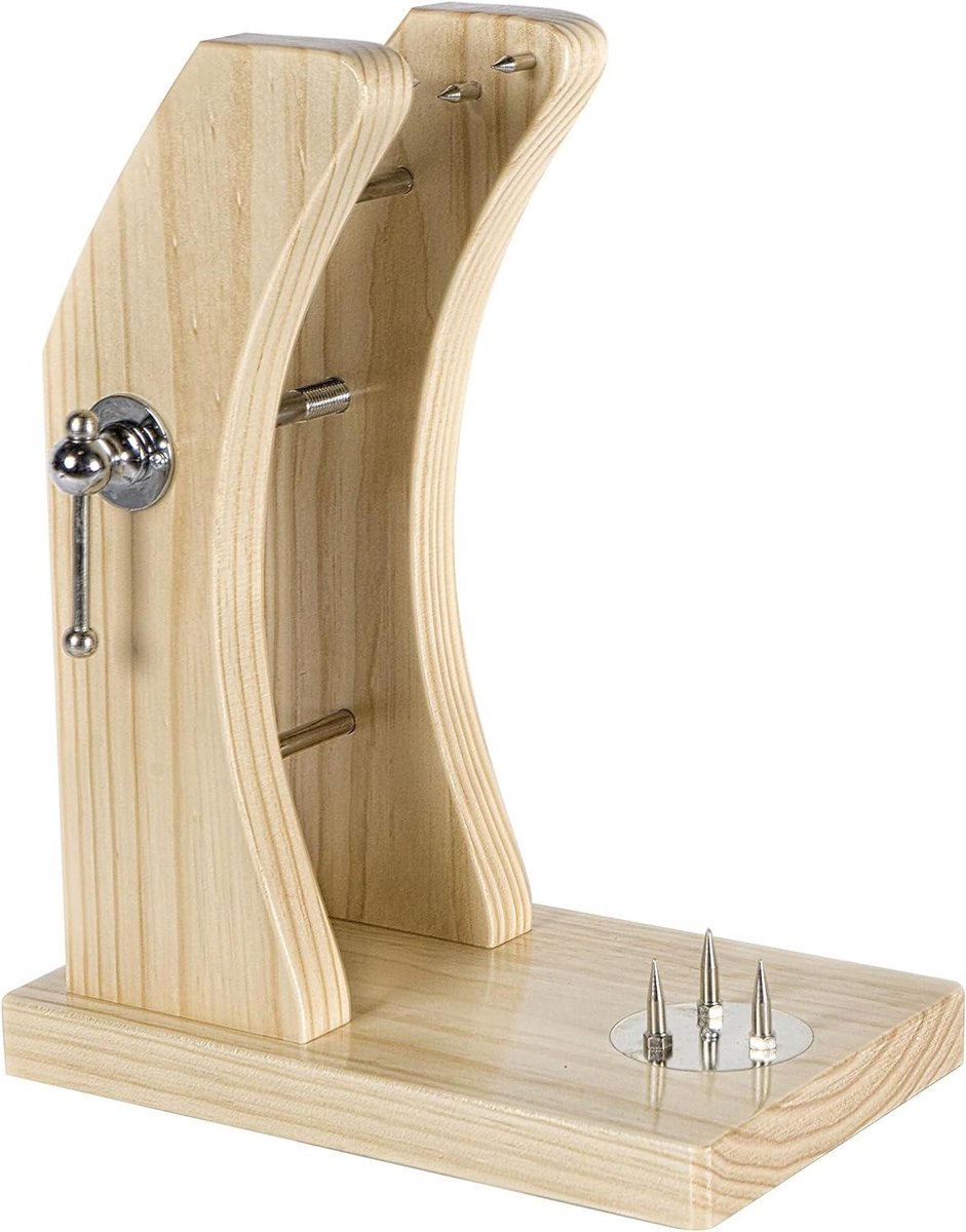 Ham houder - Vlees standaard - Vlees snijden - Vice gripsysteem - 33 x 21 x 42 cm - Natuurlijk