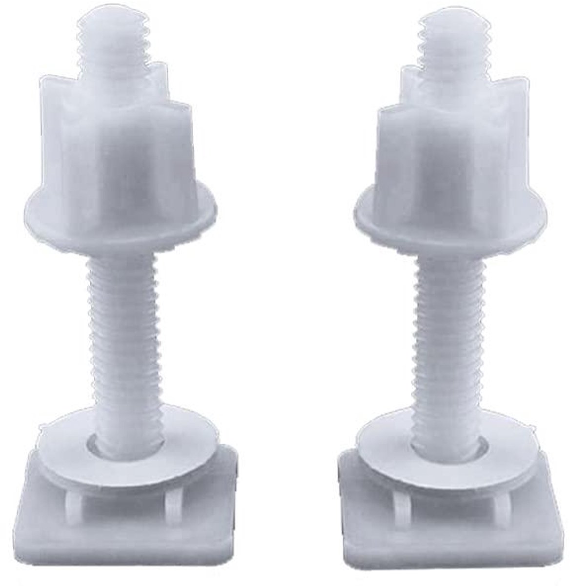 2 Stuks WC-bril Bevestigingsset - Kunststof Schroeven - Universeel voor Reparatie