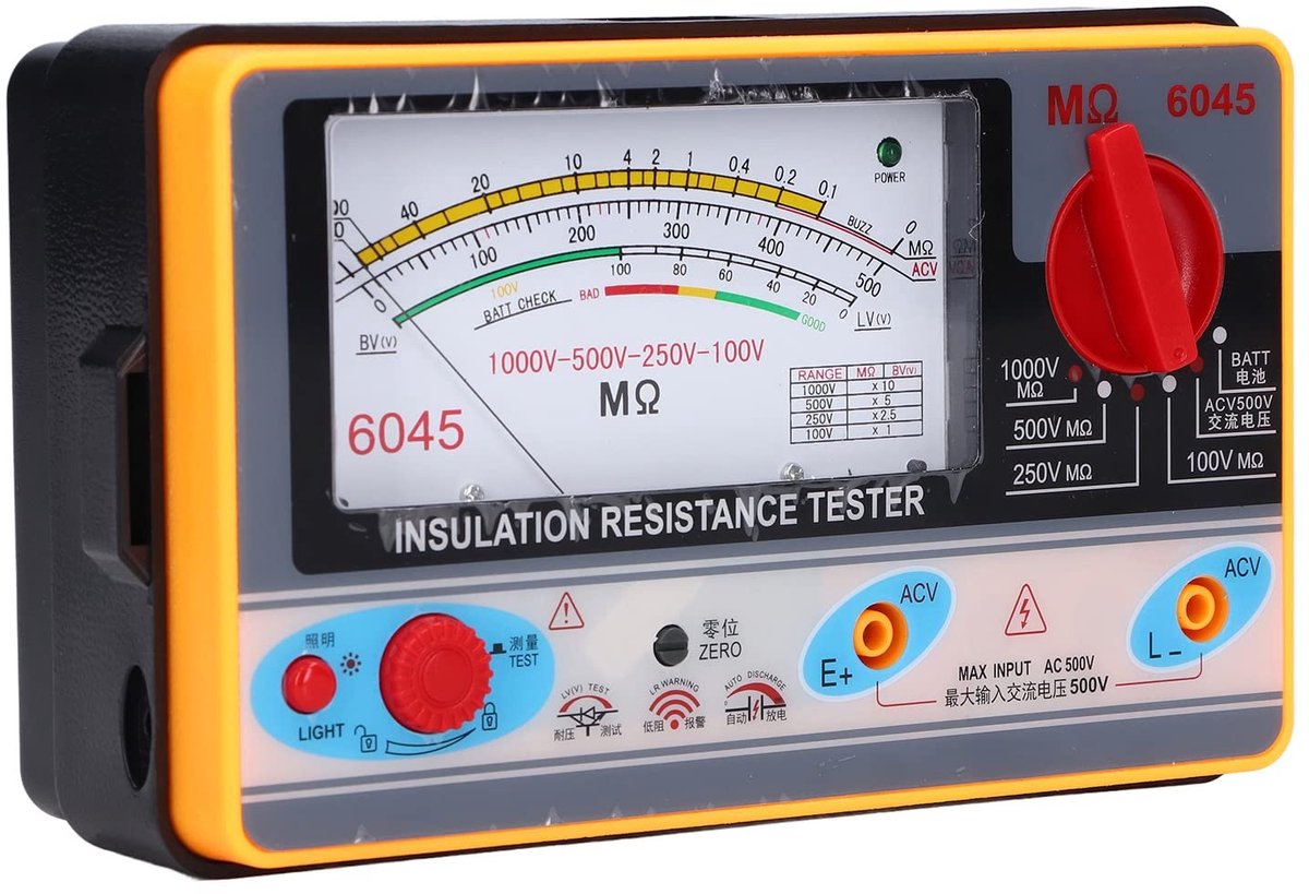 Store_8 - Digitale Isolatieweerstandstester - Isolatieweerstandmeter - Hoge Nauwkeurigheid - Draagbaar - Megohmmeter - 1000V - Geschikt voor Techni...