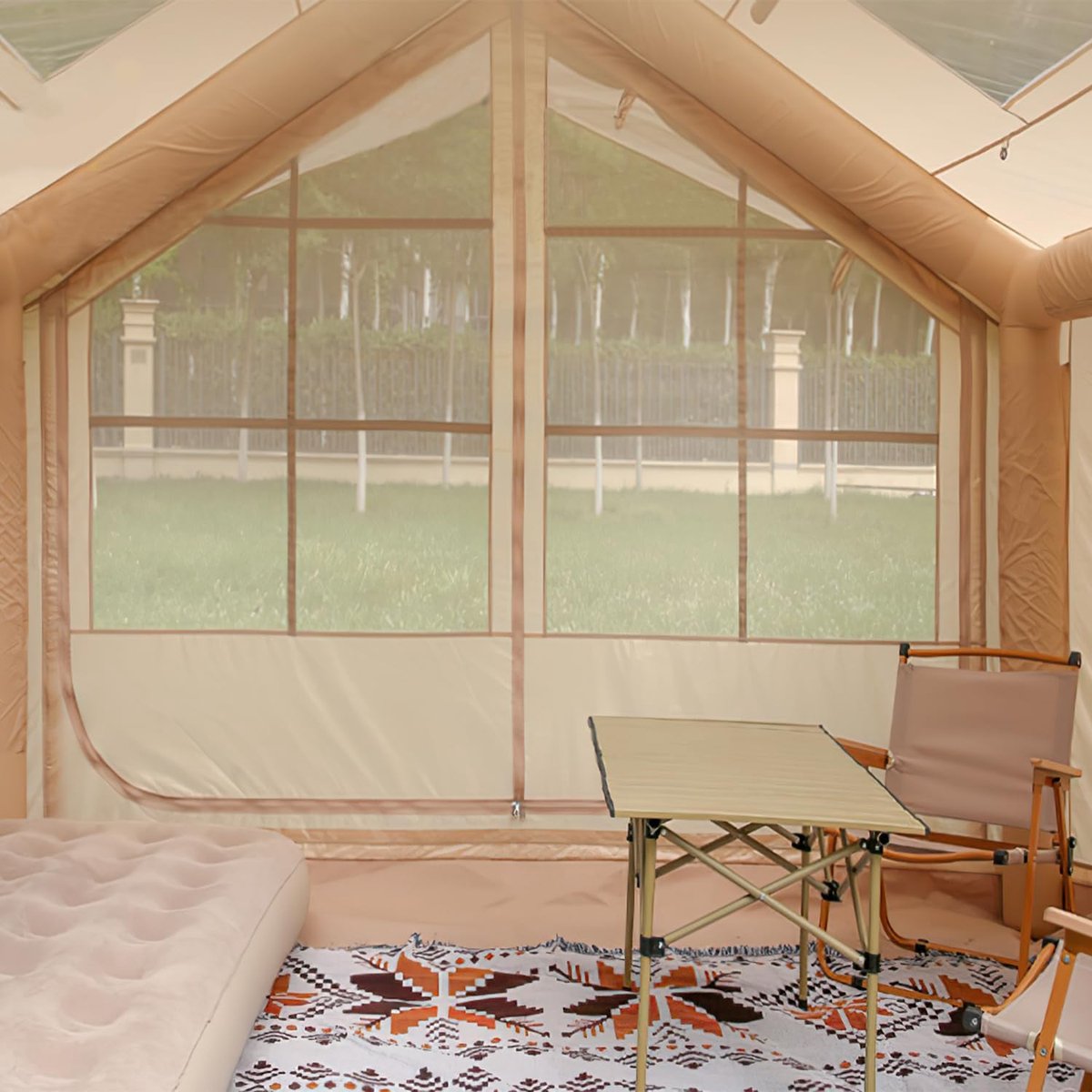 Opblaasbare Glamping Tent voor 2 Personen – Beige, 300 × 210 × 200 cm – foto 2