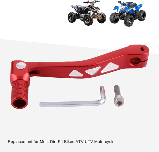 Schakelhendel Motorfiets - Vouwbare Versnellingspook - Trekken en Schakelen - Aluminiumlegering Duurzaam - 12mm Installatiegat - Rood van Merkloos — afbeelding 5